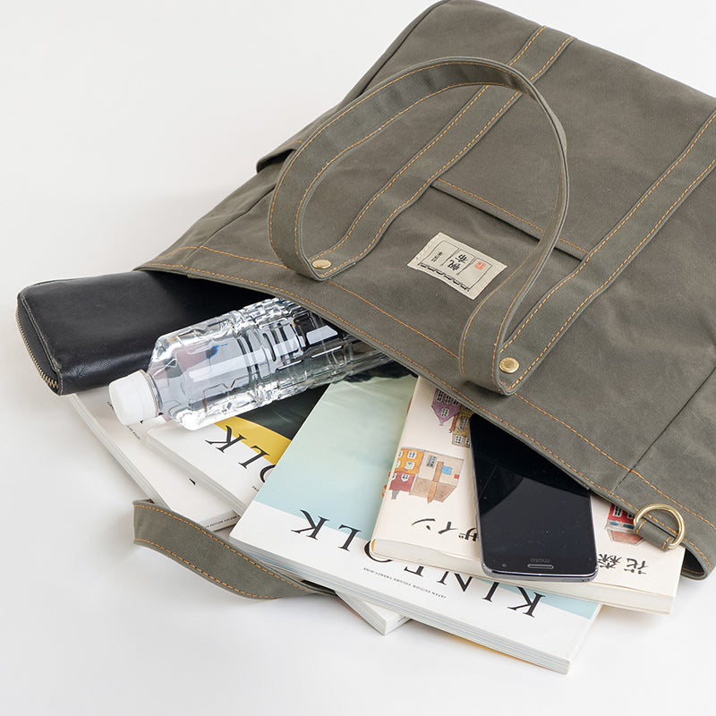 ファスナー付きステッチトートM