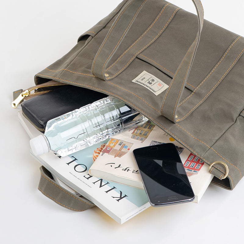 ファスナー付きステッチトートS