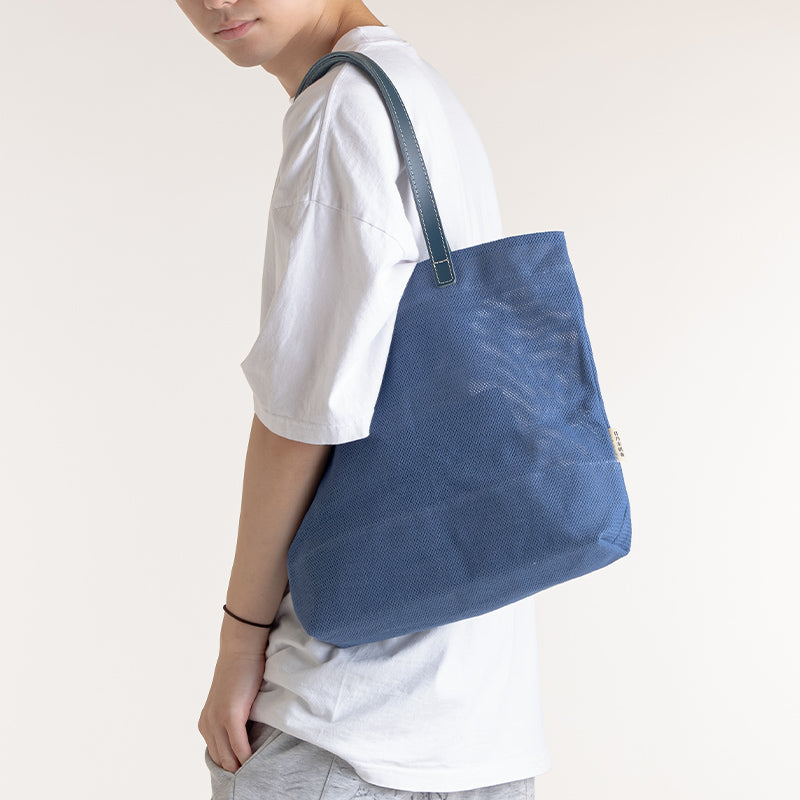 革持ち手 メッシュトート
