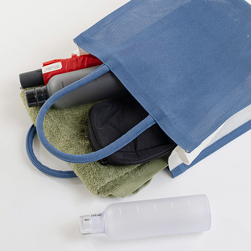 丸持ち手 コットンメッシュトート