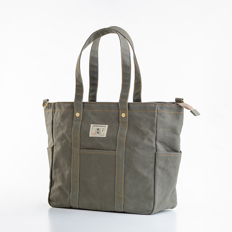 ファスナー付きステッチトートM