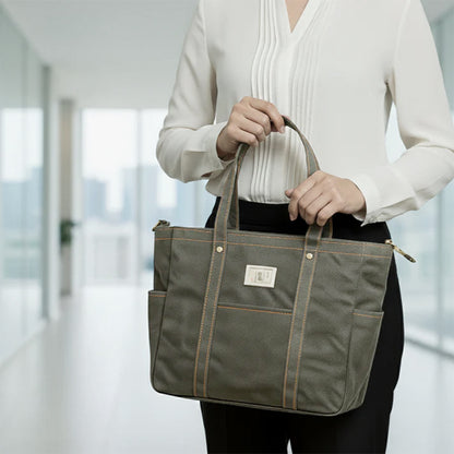 ファスナー付きステッチトートM