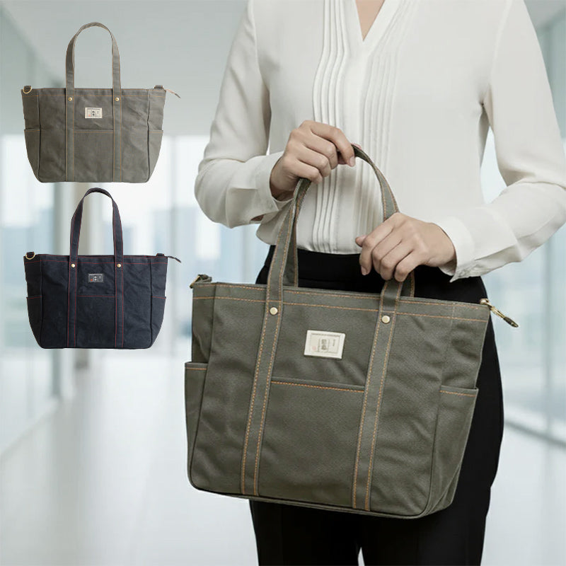 ファスナー付きステッチトートM