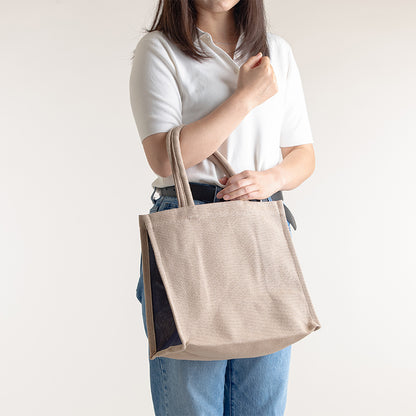 丸持ち手 メッシュトート