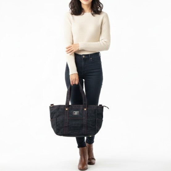 ファスナー付きステッチトートS