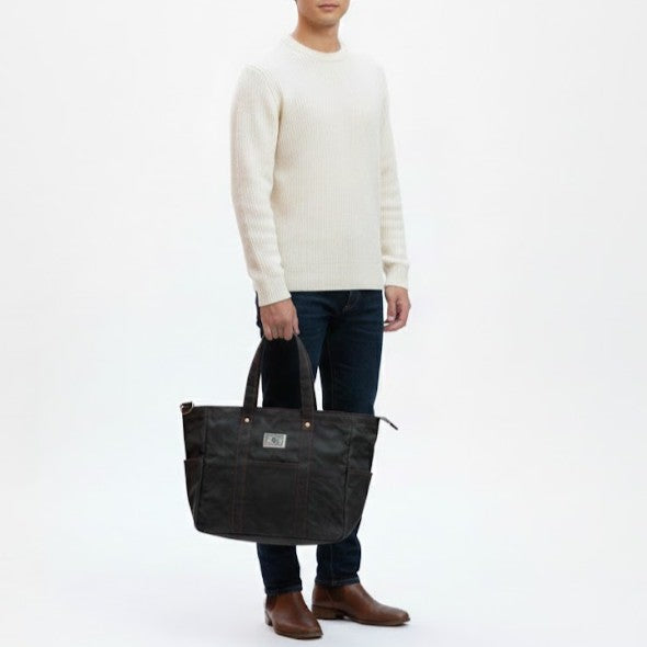 ファスナー付きステッチトートM