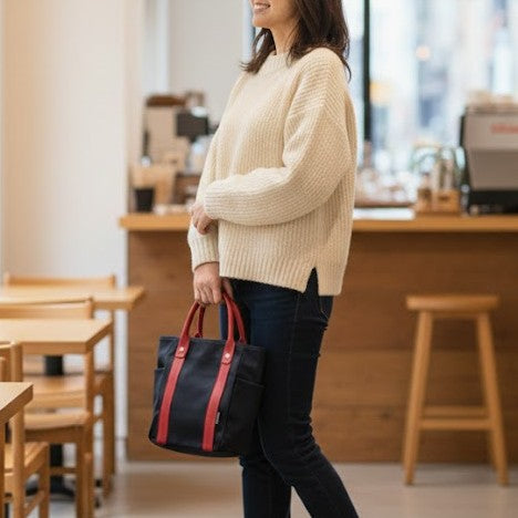 革持ち手小トートバッグ